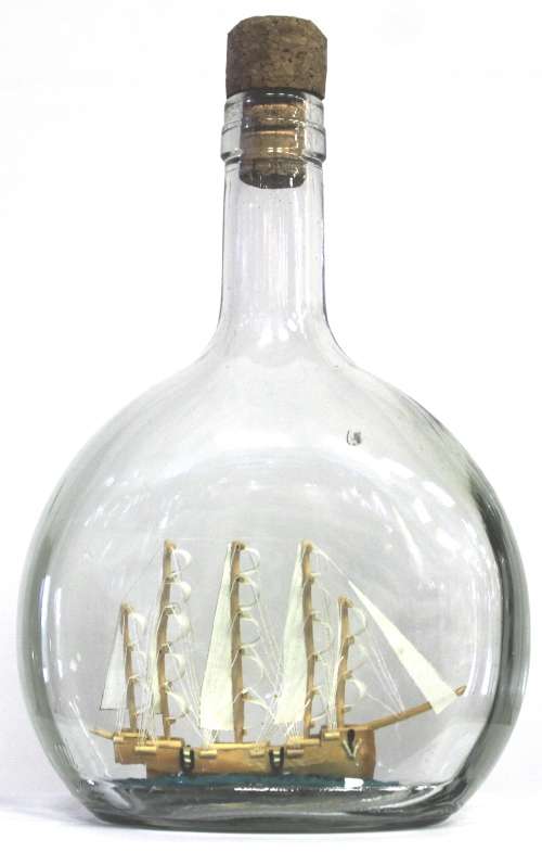 Decorative ship in bottle