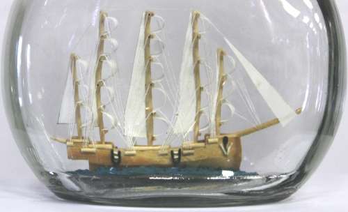 Decorative ship in bottle