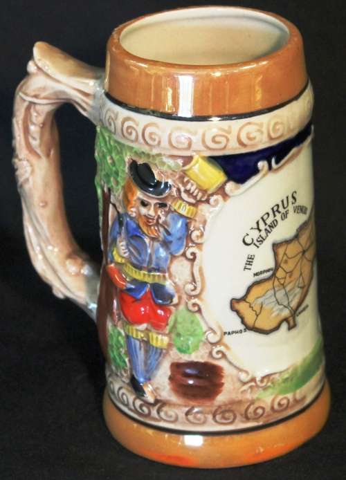 beautiful Beer Mug "CYPRUS" the island of Venus