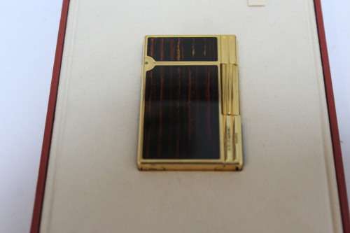 Dupont gold plated Lighter c/w box and certificate