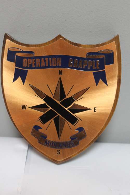 Rhodesian war plaque - Midlands - Operation Grapple