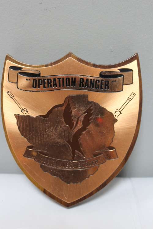 Rhodesian war plaque - North West Boarder - Operation Ranger