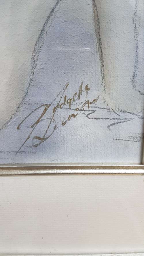 Framed painting - `The Nude woman` - Size incl frame - 63.5cm x 55.5cm