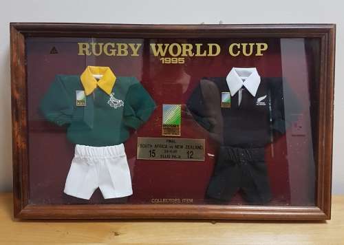 Box Framed 1995 World Cup Rugby Final South African V New Zealand