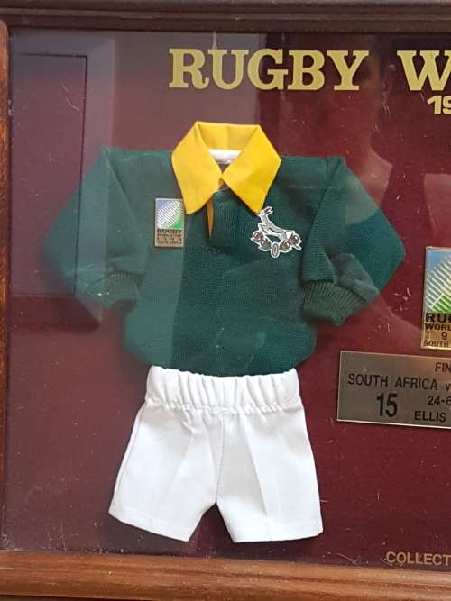 Box Framed 1995 World Cup Rugby Final South African V New Zealand