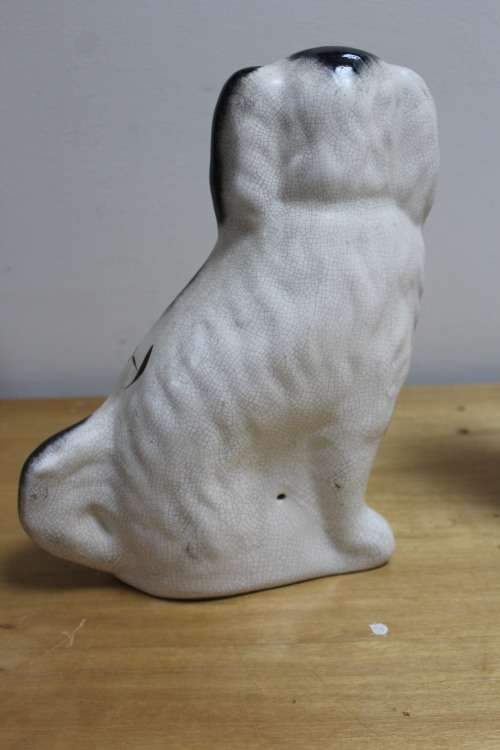 2 x Porcelain dogs