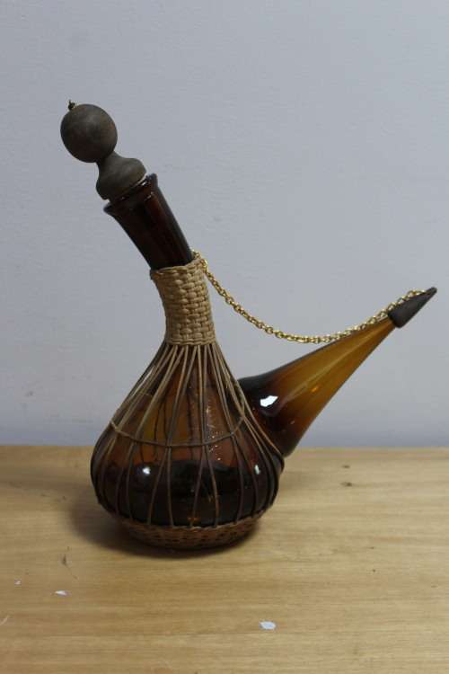 African artistic glass decanter