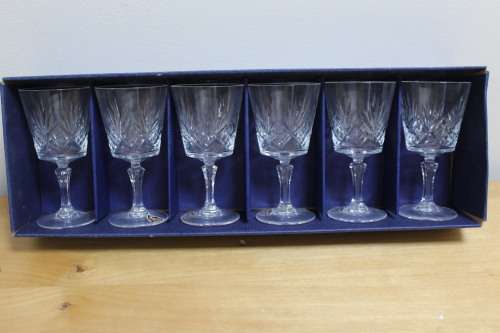 6 x Cherry glasses in original box