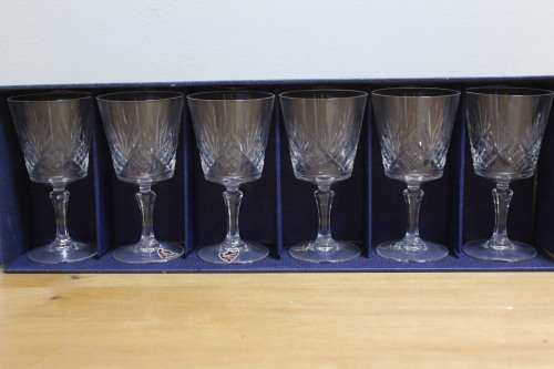 6 x Cherry glasses in original box