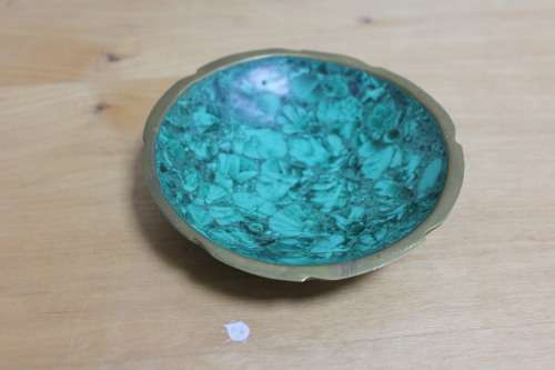 Semi precious mosaic stone bowl