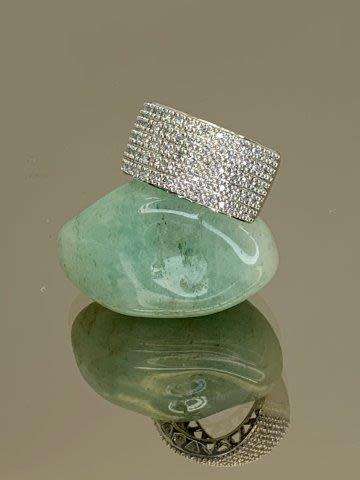 9ct (5.9 grams) White gold 1/2 Cluster Diamond Ring