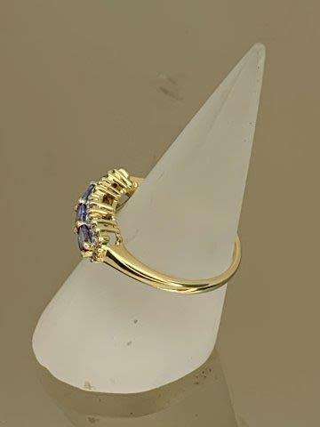 9ct (2.2grams) Yellow Gold 4x light tanzanite