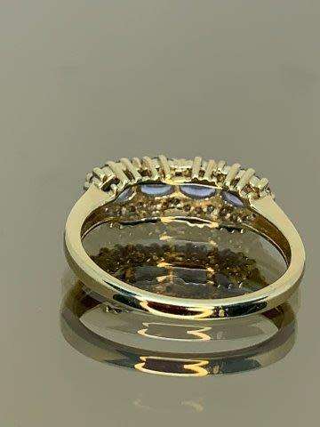 9ct (2.2grams) Yellow Gold 4x light tanzanite