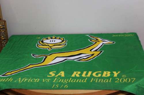 Collectable South Africa VS England Final 2007 Rugby Flag
