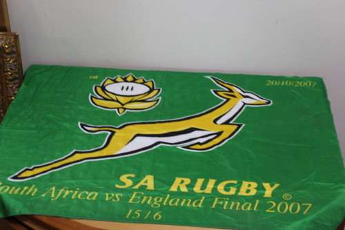 Collectable South Africa VS England Final 2007 Rugby Flag