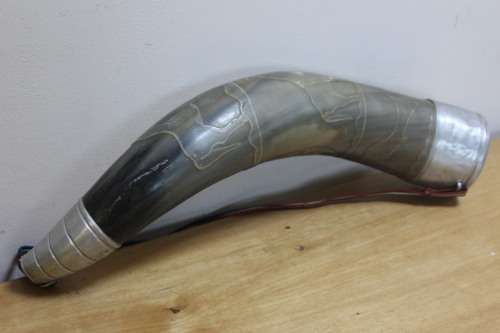 African decorative carved in design Buffalo horn water decanter