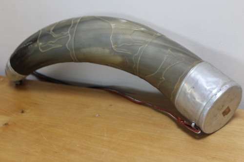 African decorative carved in design Buffalo horn water decanter