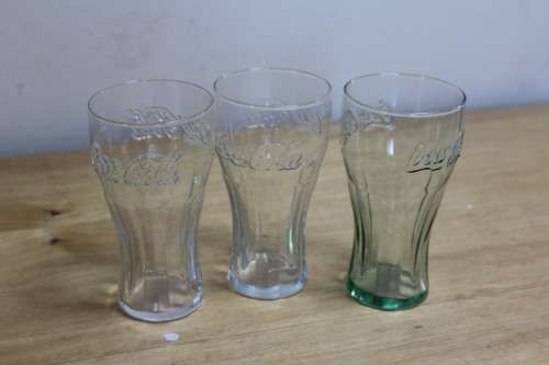 Three Coca-Cola Memorabilia Glasses