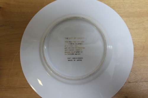 The Art Of Chokin 24kt gold edged Japanese plate