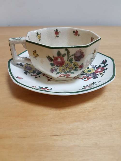 Royal Doulton Old Leeds Sprays Cup and Saucer