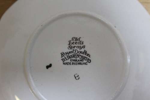 Royal Doulton Old Leeds Sprays Cup and Saucer