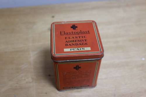 Collectible Vintage Elastoplast Elastic Adhesive Bandage Tin
