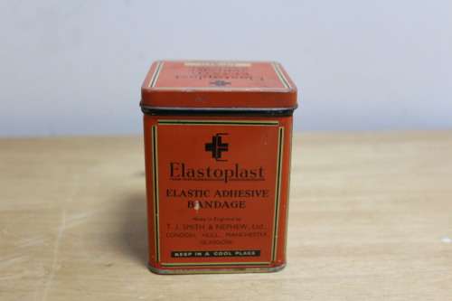 Collectible Vintage Elastoplast Elastic Adhesive Bandage Tin