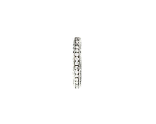 5.3 grams 18 carat White Gold Browns Vintage Half Diamond Eternity Band