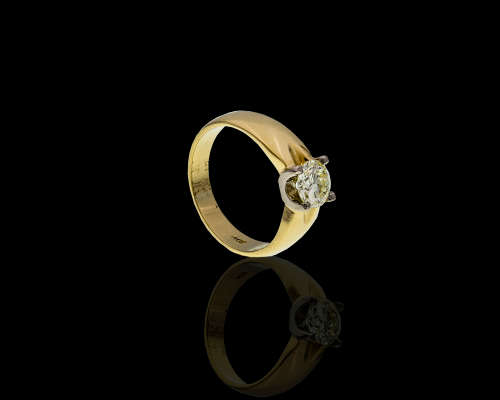 18ct (7.9grams) Yellow Gold 1.08ct Round Brilliant Diamond S to T Range VVS1 Ring with GIA Cert
