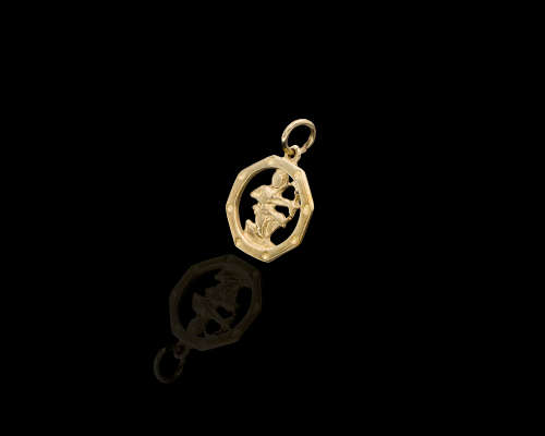9ct (0.8gram) Yellow Gold Star Sign (Sagittarius) Pendant