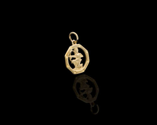 9ct (0.8gram) Yellow Gold Star Sign (Sagittarius) Pendant