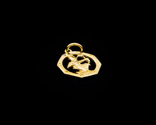 9ct (0.8gram) Yellow Gold Star Sign (Sagittarius) Pendant