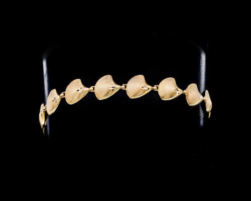 14ct (7.1gram) Yellow Gold Oyster Shell Bracelet