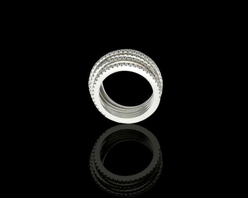 14.3 grams 18 carat White Gold Diamond Thick 3/4 Eternity Band