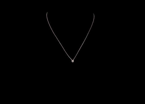 1.4 grams 18 carat White Gold Chain with attached Diamond Pendant