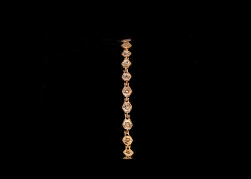 8.3 grams 9 carat Rose Gold Diamond Tennis Bracelet