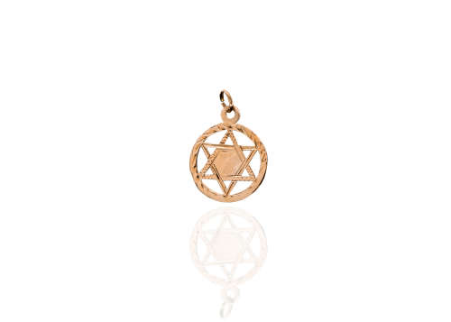 0.7 grams 9 carat Yellow Gold Star of David Pendant