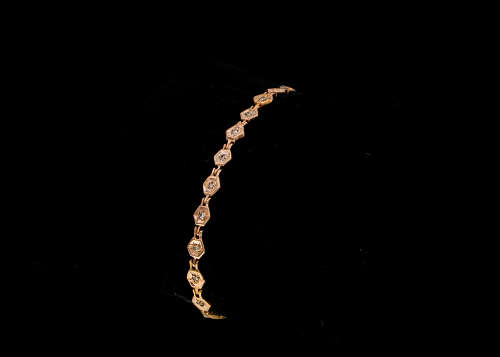 Stylish Rose Gold Diamond Tennis Bracelet