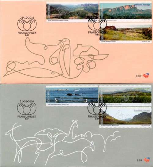 South Africa - 2016 Biospheres FDC Set 8.98 + 8.99