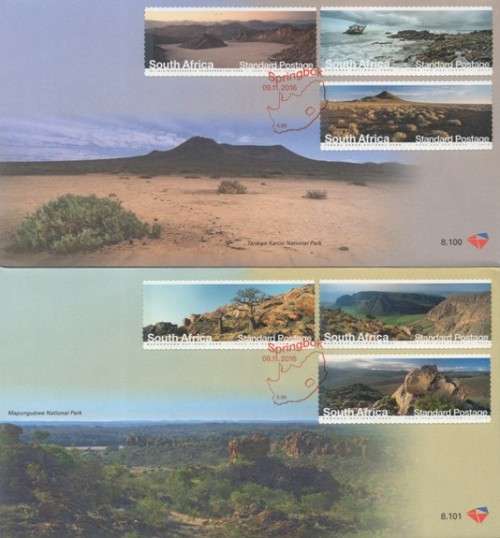 South Africa - 2016 National Parks 2 FDC Set 8.100 + 8.101