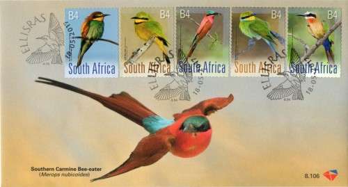 South Africa - 2017 Bee-eaters FDC 8.106