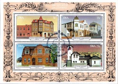SWA - 1981 Luderitz Buildings MS Used SACC 394