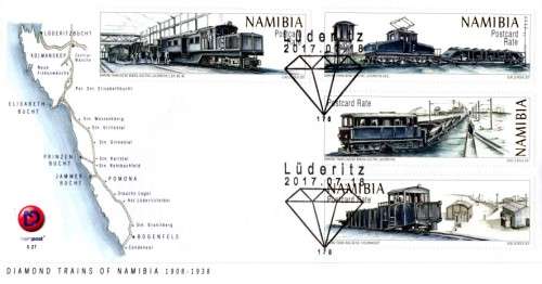 Namibia - 2017 Diamond Trains FDC 5.27