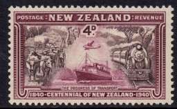 New Zealand - 1940 Centennial of New Zealand 4d Transport MNH SG 619