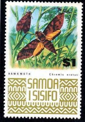 Samoa - 1972 $1 Moth MNH SG 399