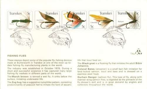Transkei - 1980 Fishing Flies (1st series) Collectors Sheet 1.16a