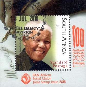 South Africa - 2018 Centenary of Birth of Nelson Mandela PAPU Joint Issue MS Centenary Cancel