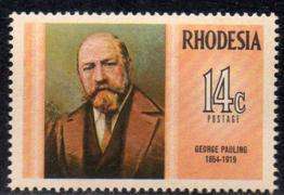 Rhodesia - 1974 Famous Rhodesians George Pauling MNH SACC 250