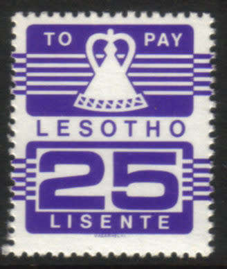 Lesotho - 1986 Postage Due 25s MNH SG D21