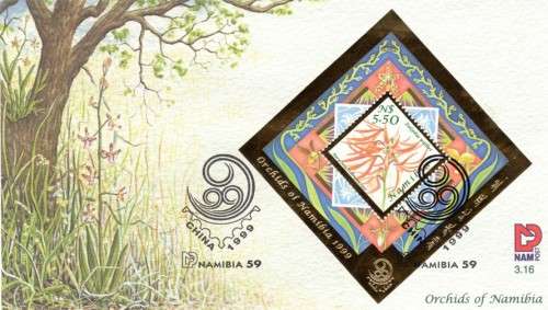 Namibia - 1999 Orchids MS FDC 3.16
